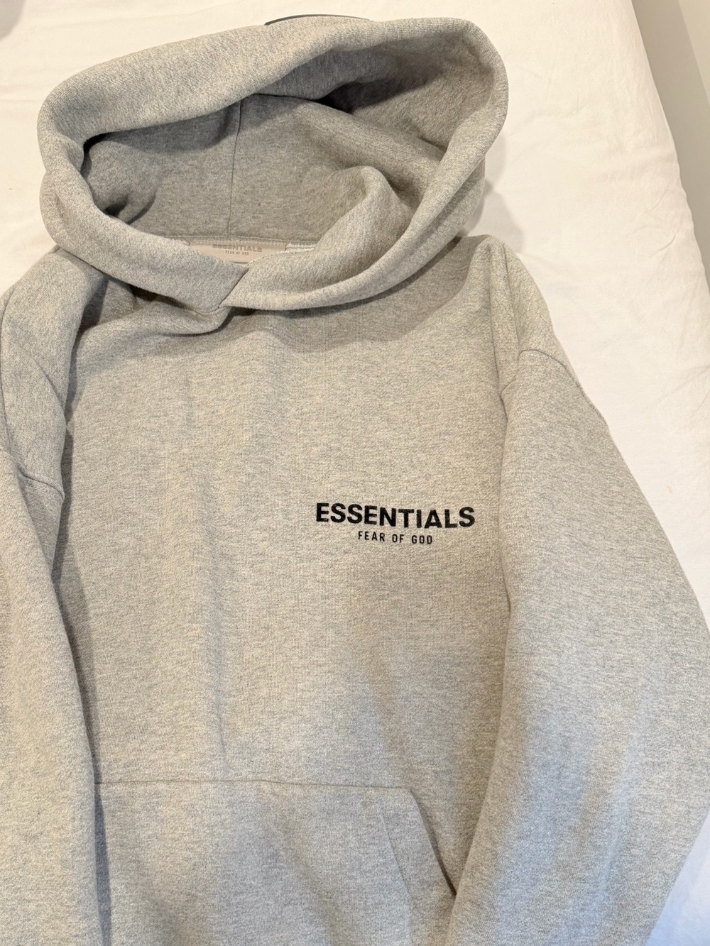 Essentials Men's Heather Gray Pullover Hoodie